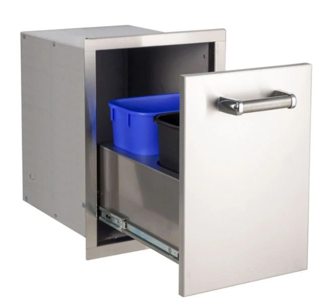 Fire Magic Dual Trash Drawer - 53820TSC 1 Fire Magic Dual Trash Drawer - 53820TSC