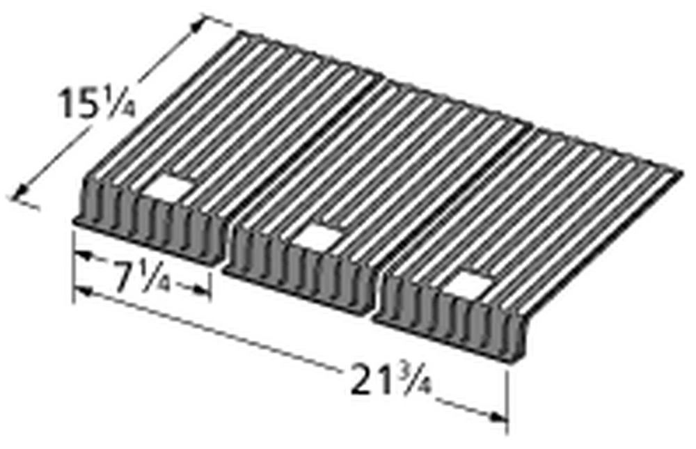 15 1/4 X 21 3/4, Broilmaster D4, P4 Cast Iron Cooking Grids - 62203 2 15 1/4 X 21 3/4, Broilmaster D4, P4 Cast Iron Cooking Grids - 62203 - Image 2