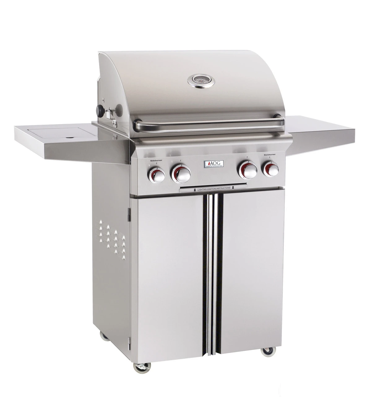 AOG 24" Portable T Series Propane Grill On Cart, Rotisserie 1 AOG 24" Portable T Series Propane Grill On Cart, Rotisserie