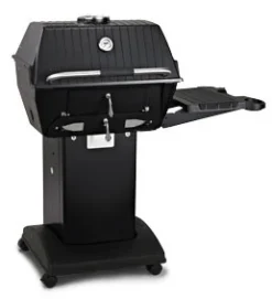 Broilmaster C3 Independence Charcoal Grill On Black Cart/Base, 1 Side Shelf