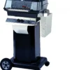 MHP JNR Propane Grill W/ Stainless Grids On Black Cart W/ 4 Wheels