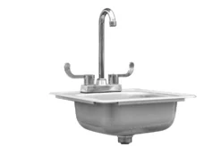 Summerset 15×15″ Stainless Drop In Sink With Hot/Cold Faucet - SSNK-15D -Barbecue Accessories Store Summerset Sink Drop in 15 28816.1642779752.1500.1500