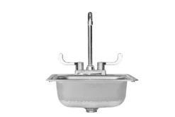 Summerset 15×15″ Stainless Drop In Sink With Hot/Cold Faucet - SSNK-15D -Barbecue Accessories Store Summerset front view Sink 15 16820.1642779752.1500.1500