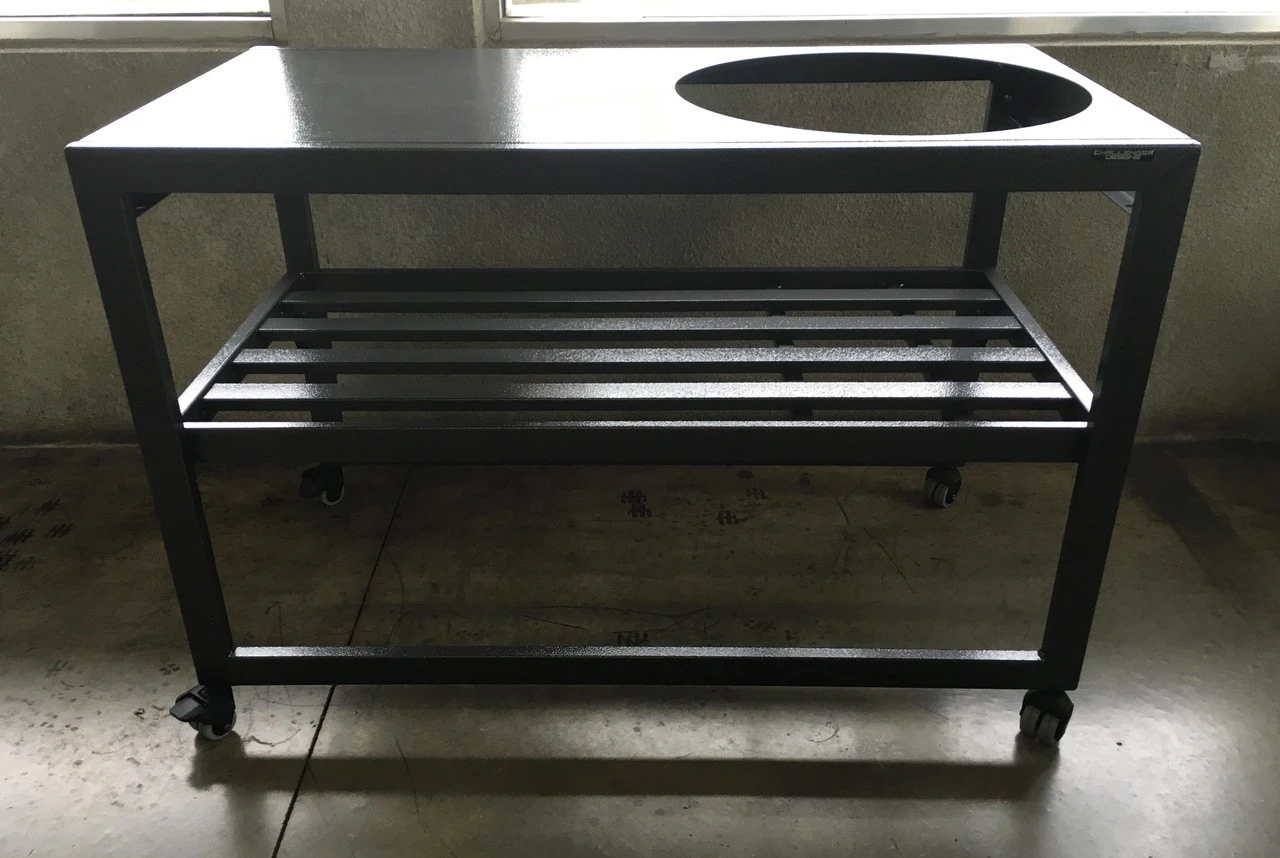 Challenger Spark Large Big Green Egg Open Silver Cart - SPARK48-SIV 1 Challenger Spark Large Big Green Egg Open Silver Cart - SPARK48-SIV