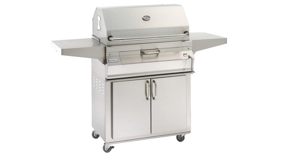 Firemagic 30" Charcoal Grill W Smoker Oven/Hood On Cart