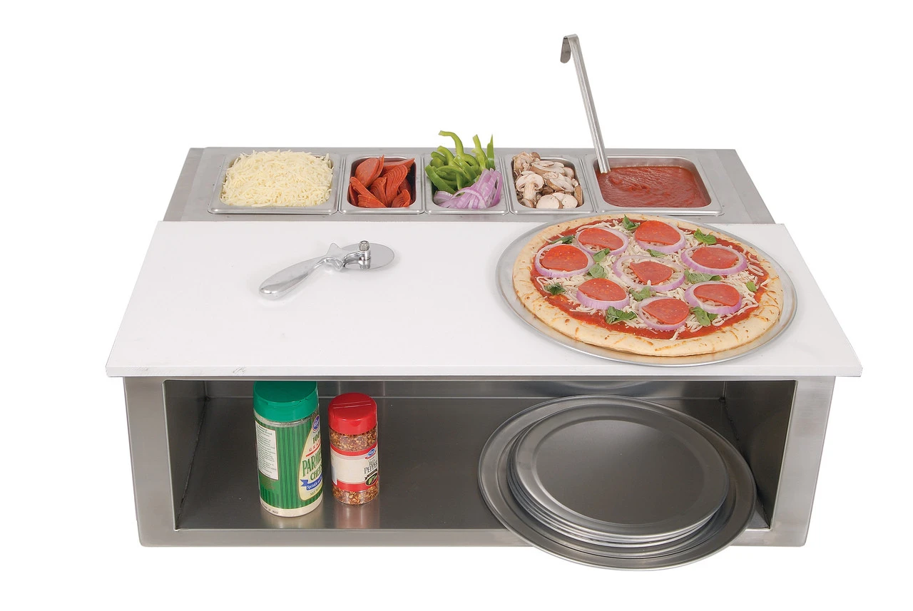 Alfresco Pizza Prep And Garnish Rail - APS-30PPC 1 Alfresco Pizza Prep And Garnish Rail - APS-30PPC