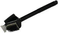 Universal 3 In 1 Grill Brush W/ Scrubber And Brass/stainless Bristles, Scraper | WB9