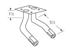 5 1/2" X 1 1/2", Great Outdoors Twin Venturi Tube - 75062
