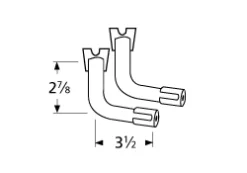 Charbroil Replacement Zinc Plated Steel Special Venturi Pair