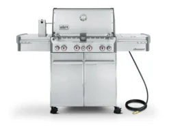 Weber Summit S-470 Stainless NG Grill W/ Sear Burner, Rotis - 7270001