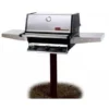 MHP THRG2 Hybrid Propane Grill W/ SearMagic Grids On In-Ground Post