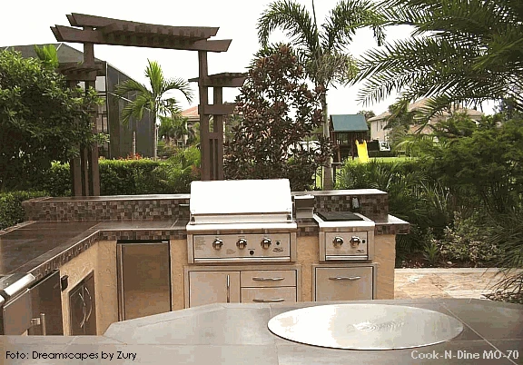 Cook-N-Dine 23.5" Round Stainless Built In Hibachi 1 Cook-N-Dine 23.5" Round Stainless Built In Hibachi