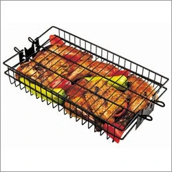 Deluxe Non Stick Flat Rotisserie Spit Basket - 24785 1 Deluxe Non Stick Flat Rotisserie Spit Basket - 24785